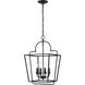 Corona 4 Light 15 inch Matte Black Pendant Ceiling Light